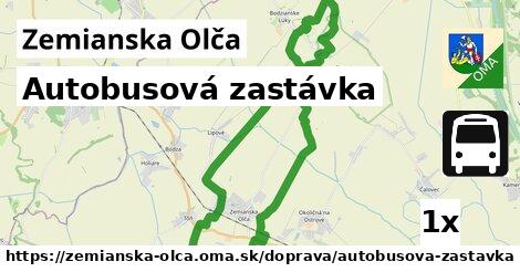 Autobusová zastávka, Zemianska Olča