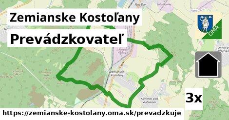 prevádzkovateľ v Zemianske Kostoľany