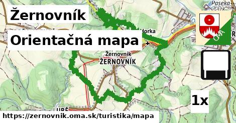 orientačná mapa v Žernovník