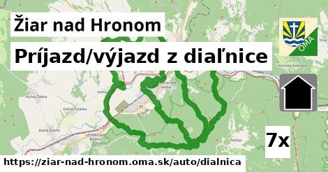 príjazd/výjazd z diaľnice v Žiar nad Hronom