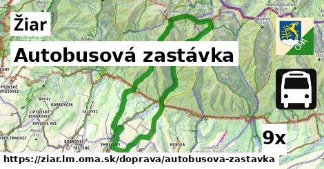 Autobusová zastávka, Žiar, okres LM