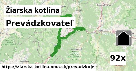 prevádzkovateľ v Žiarska kotlina