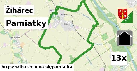 pamiatky v Žihárec