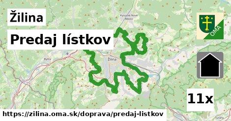 Predaj lístkov, Žilina