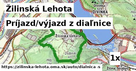 Príjazd/výjazd z diaľnice, Žilinská Lehota