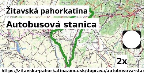 autobusová stanica v Žitavská pahorkatina