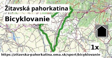 Bicyklovanie, Žitavská pahorkatina