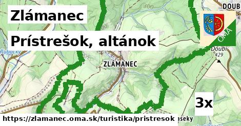 Prístrešok, altánok, Zlámanec