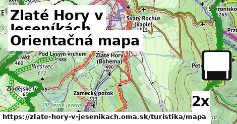 Orientačná mapa, Zlaté Hory v Jeseníkách