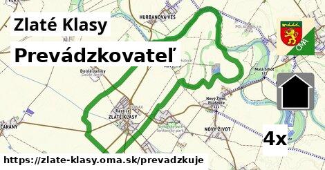 prevádzkovateľ v Zlaté Klasy