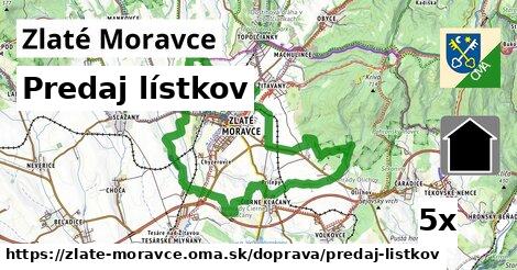 Predaj lístkov, Zlaté Moravce