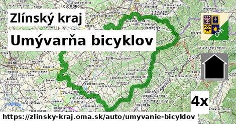 umývarňa bicyklov v Zlínský kraj