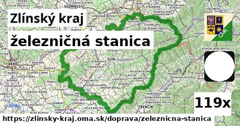 železničná stanica v Zlínský kraj