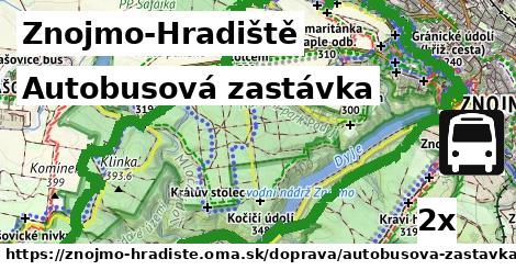 autobusová zastávka v Znojmo-Hradiště