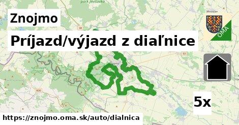 Príjazd/výjazd z diaľnice, Znojmo