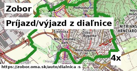 Príjazd/výjazd z diaľnice, Zobor