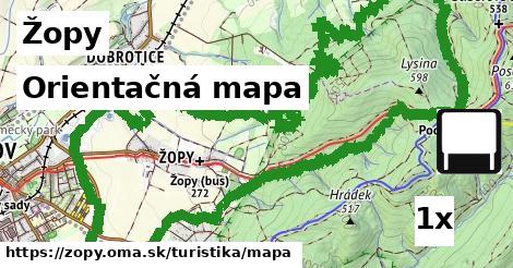 orientačná mapa v Žopy