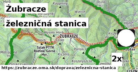 železničná stanica v Żubracze