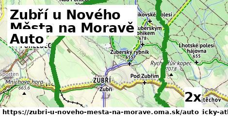 auto v Zubří u Nového Města na Moravě