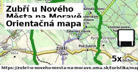 Orientačná mapa, Zubří u Nového Města na Moravě