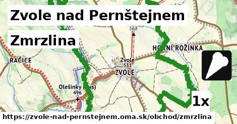 Zmrzlina, Zvole nad Pernštejnem