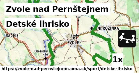 detské ihrisko v Zvole nad Pernštejnem