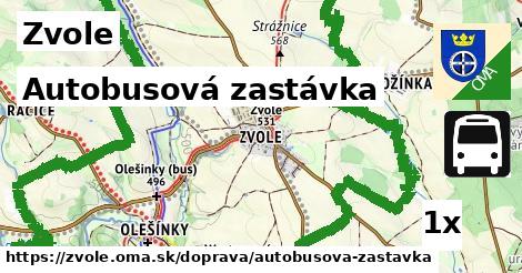 Autobusová zastávka, Zvole