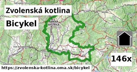 bicykel v Zvolenská kotlina