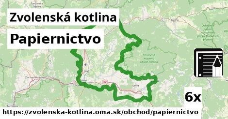 Papiernictvo, Zvolenská kotlina