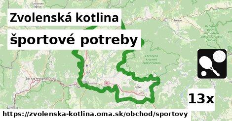 športové potreby, Zvolenská kotlina