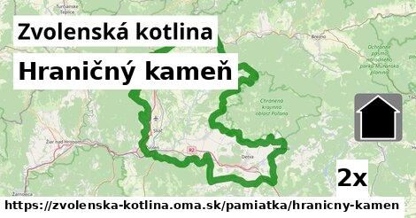 Hraničný kameň, Zvolenská kotlina