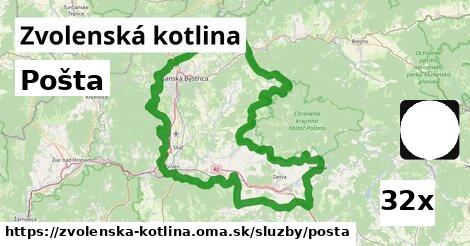 Pošta, Zvolenská kotlina