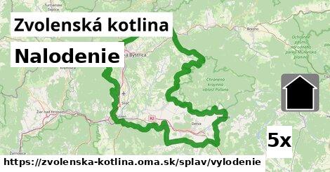 Nalodenie, Zvolenská kotlina