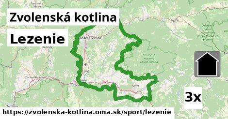 Lezenie, Zvolenská kotlina