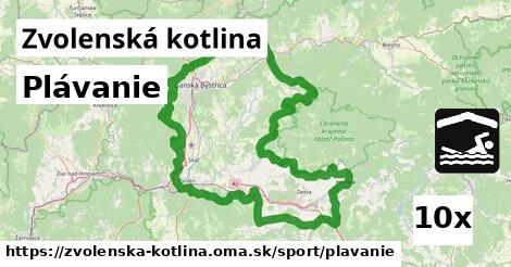 Plávanie, Zvolenská kotlina