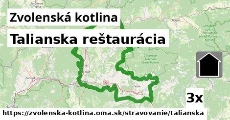 Talianska reštaurácia, Zvolenská kotlina