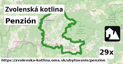 Penzión, Zvolenská kotlina