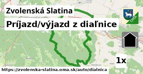 Príjazd/výjazd z diaľnice, Zvolenská Slatina