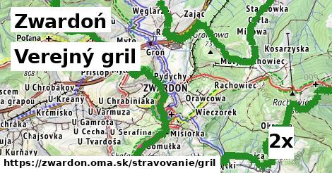 verejný gril v Zwardoń