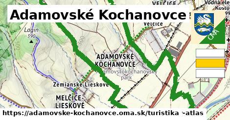 Adamovské Kochanovce Turistické trasy  