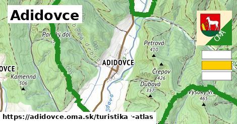 Adidovce Turistické trasy  