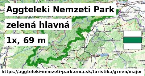 Aggteleki Nemzeti Park Turistické trasy zelená hlavná