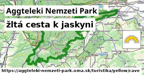 Aggteleki Nemzeti Park Turistické trasy žltá cesta k jaskyni