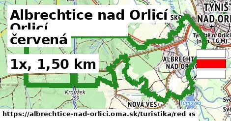 Albrechtice nad Orlicí Turistické trasy červená 