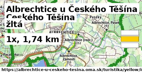 Albrechtice u Českého Těšína Turistické trasy žltá iná