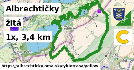 Albrechtičky Cyklotrasy žltá 