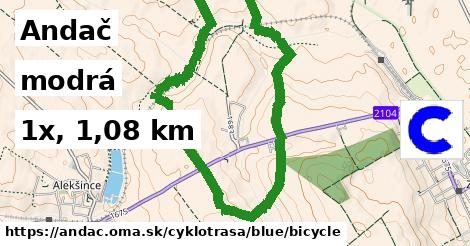 Andač Cyklotrasy modrá bicycle