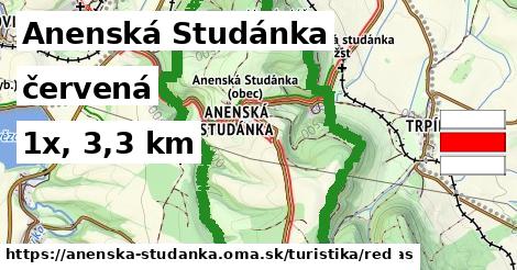 Anenská Studánka Turistické trasy červená 
