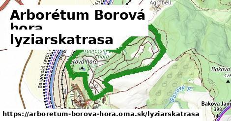 Arborétum Borová hora Lyžiarske trasy  
