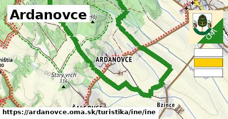 Ardanovce Turistické trasy iná iná